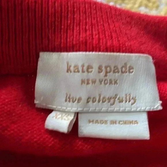 Kate Spade cha-cha-cha, colorful lightweight cashmere sweater XXS - Picture 2 of 5
